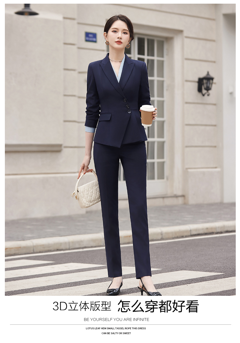 Simple and elegant light luxury business fashion professional suit jacket 114-3015