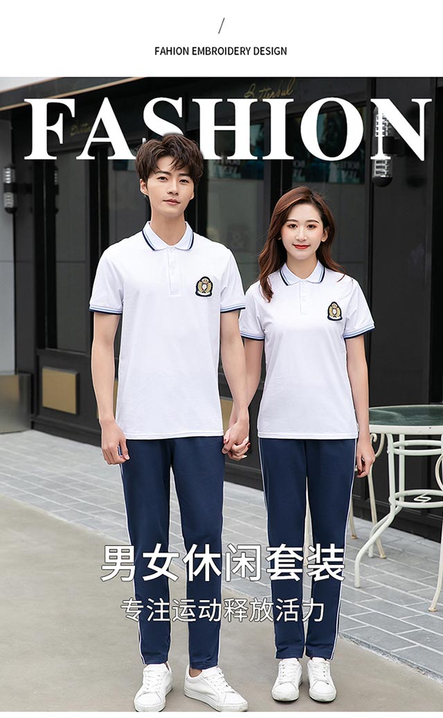 Summer badge sports school uniform class uniform short-sleeved suit KI2-2102 top