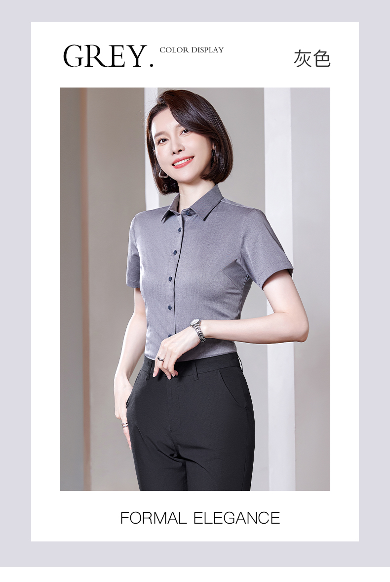 Bamboo fiber casual short-sleeved shirt for men and women DY9-899 short-sleeved