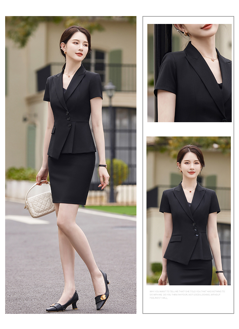 Waist design business commuter suit jacket 114-3023