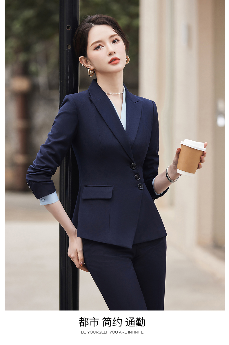 Simple and elegant light luxury business fashion professional suit jacket 114-3015