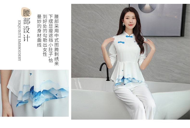 Soft, comfortable and breathable woven hotel clothing G25-3826