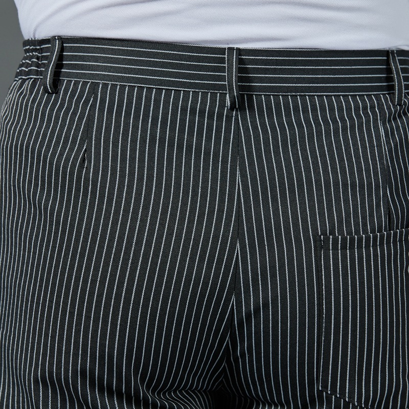 Restaurant waiter kitchen striped elastic chef pants B05-chef pants