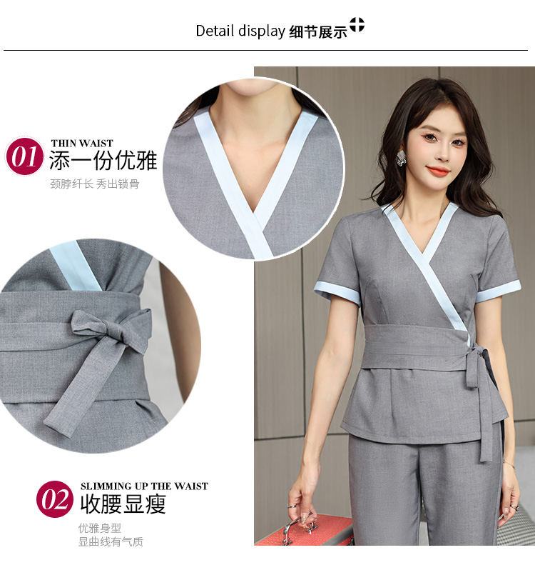 Comfortable breathable slim woven fashion hotel clothing G25-3828