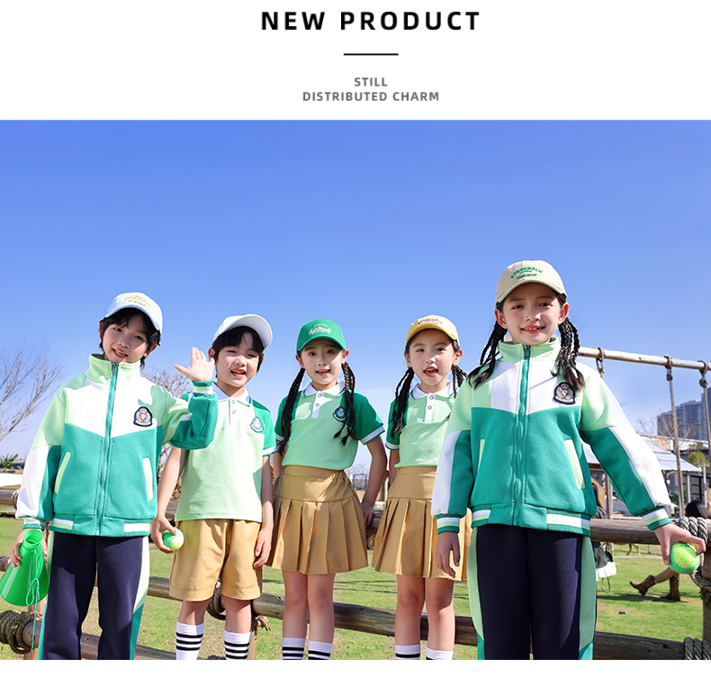 Comfortable, breathable, fashionable, British sports style school uniform suit autumn style 669-2465