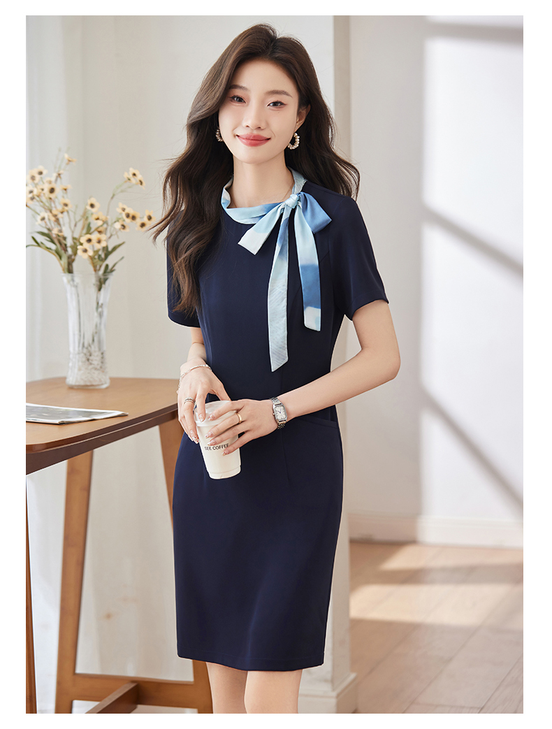 Smooth and stylish slim fit simple and fashionable commuter dress DB1-213