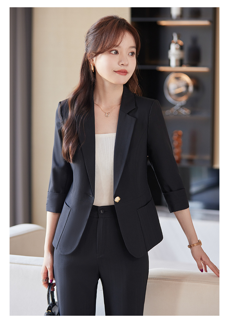 Lightweight, breathable, simple and intellectual workplace commuting suit jacket 113-8930