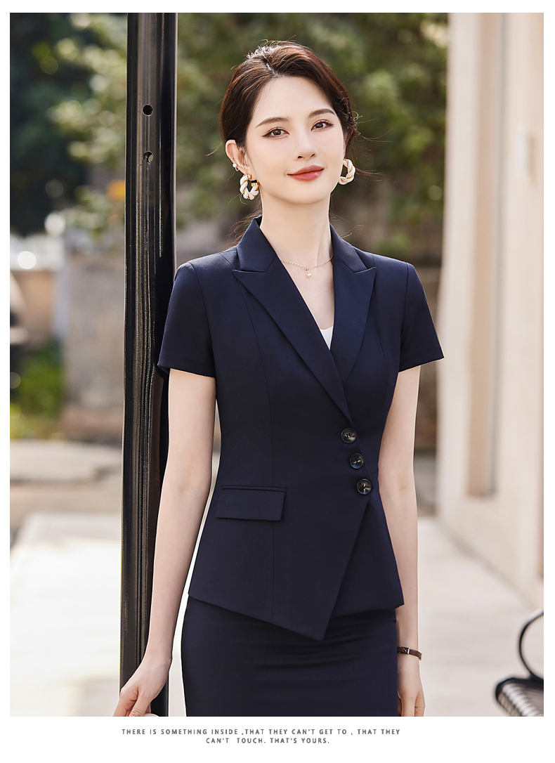 Waist design business commuter suit jacket 114-3023