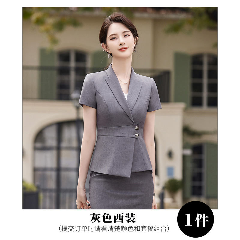 Waist design business commuter suit jacket 114-3023