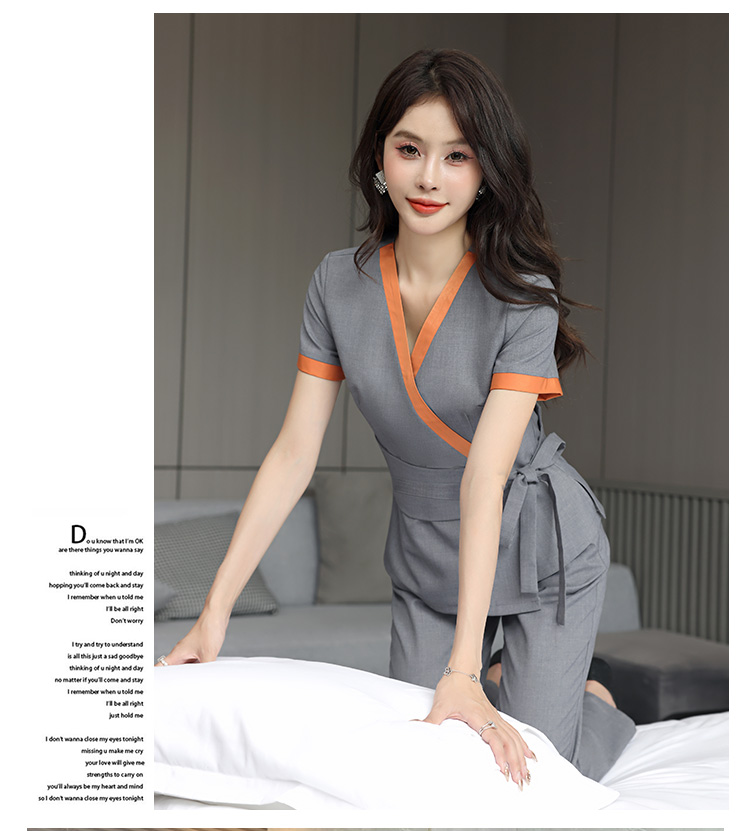 Comfortable breathable slim woven fashion hotel clothing G25-3828