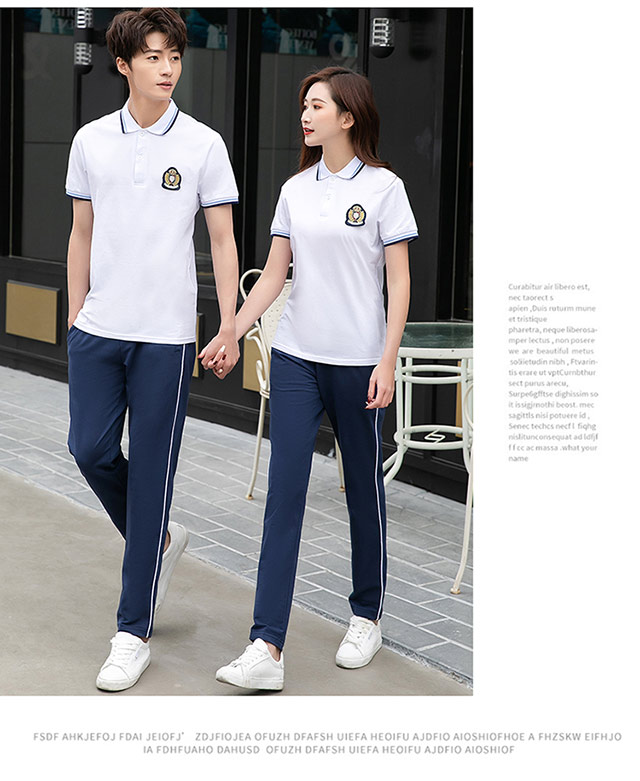 Summer badge sports school uniform class uniform short-sleeved suit KI2-2102 top