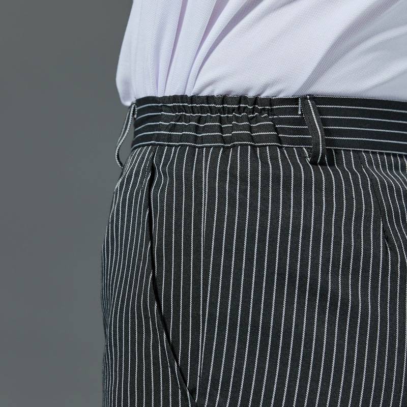 Restaurant waiter kitchen striped elastic chef pants B05-chef pants