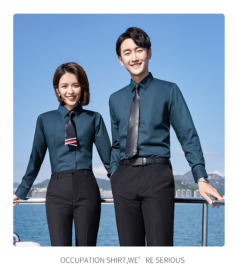 Bamboo fiber long-sleeved shirt couple style DQ1-2110 long-sleeved shirt