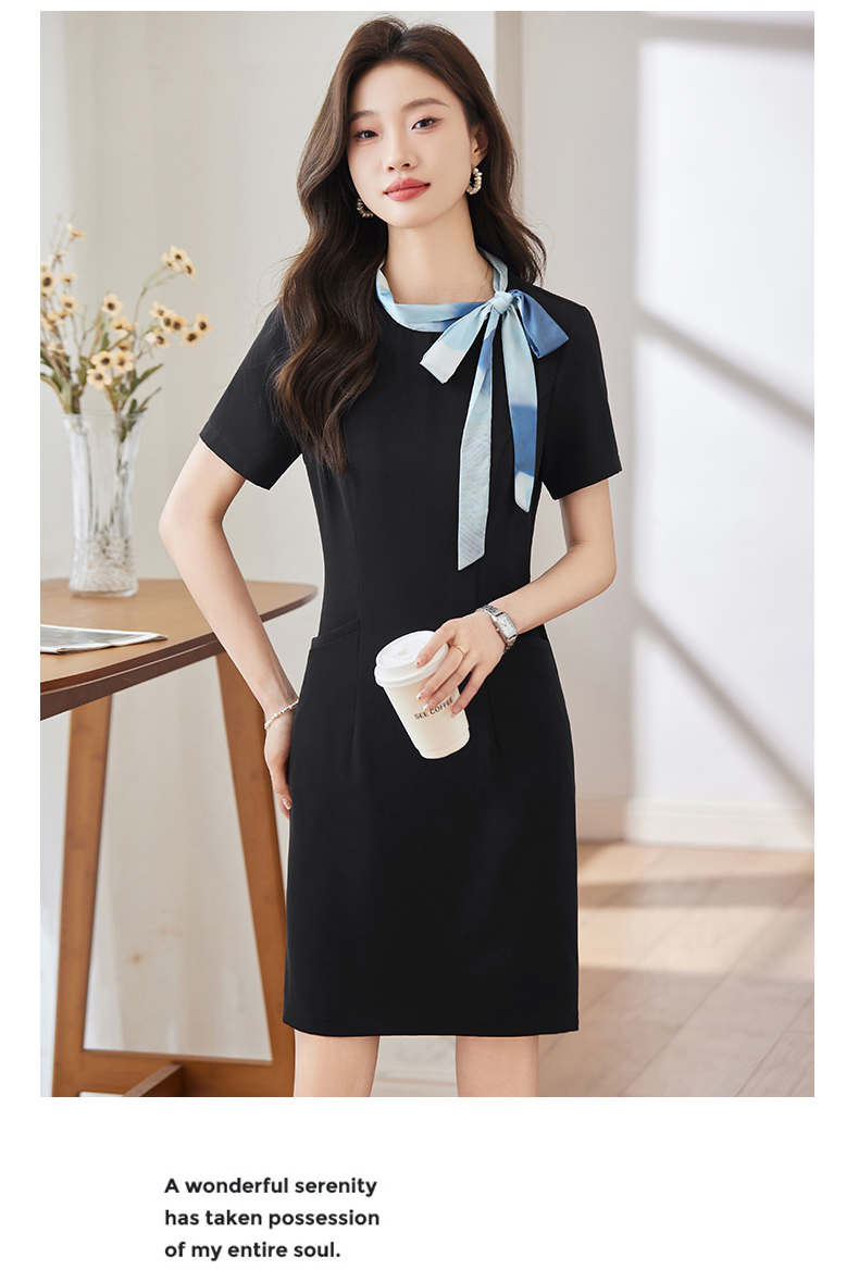 Smooth and stylish slim fit simple and fashionable commuter dress DB1-213