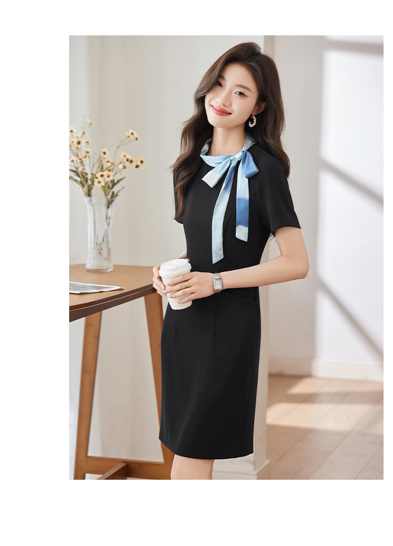 Smooth and stylish slim fit simple and fashionable commuter dress DB1-213