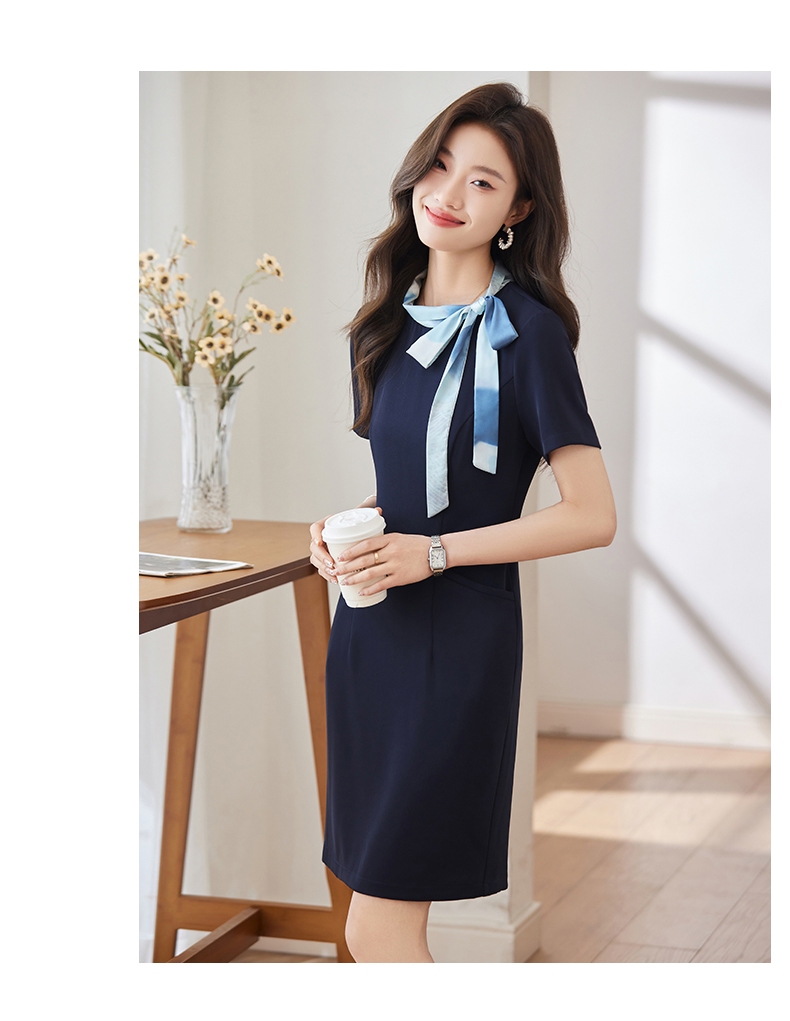 Smooth and stylish slim fit simple and fashionable commuter dress DB1-213