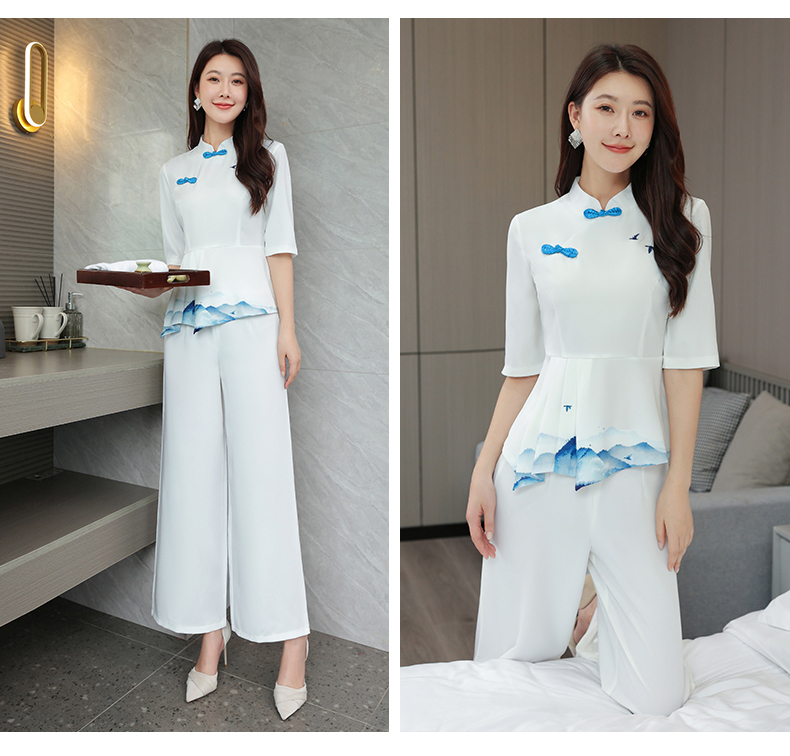 Soft, comfortable and breathable woven hotel clothing G25-3826