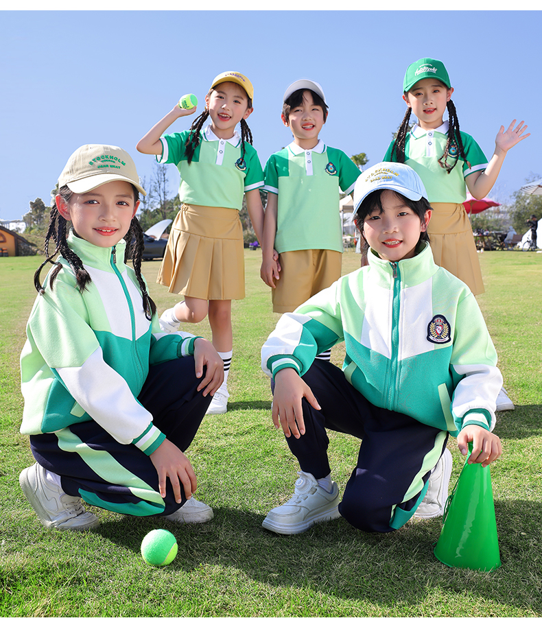 Comfortable, breathable, fashionable, British sports style school uniform suit autumn style 669-2465