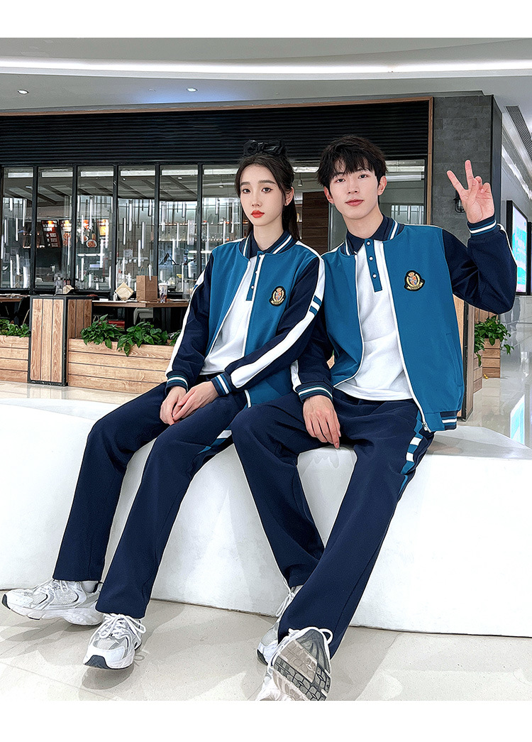 Middle school student college style junior high school class uniform three-piece suit H23-3827 three-piece suit