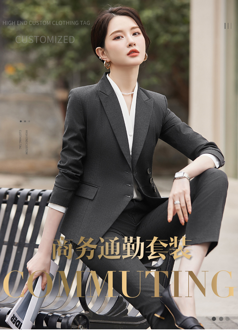 Simple and elegant light luxury business fashion professional suit jacket 114-3015