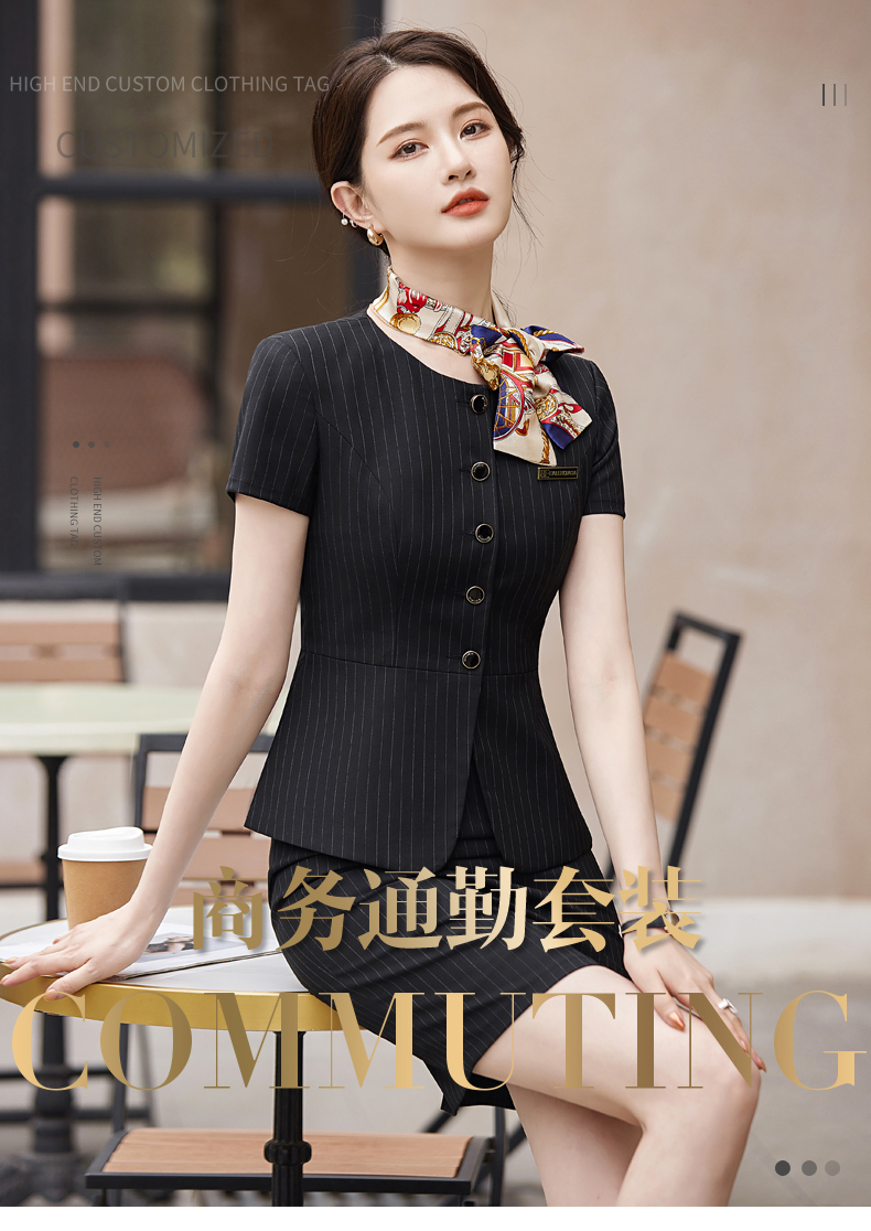 Slim waist design urban commuting business suit jacket 114-3019