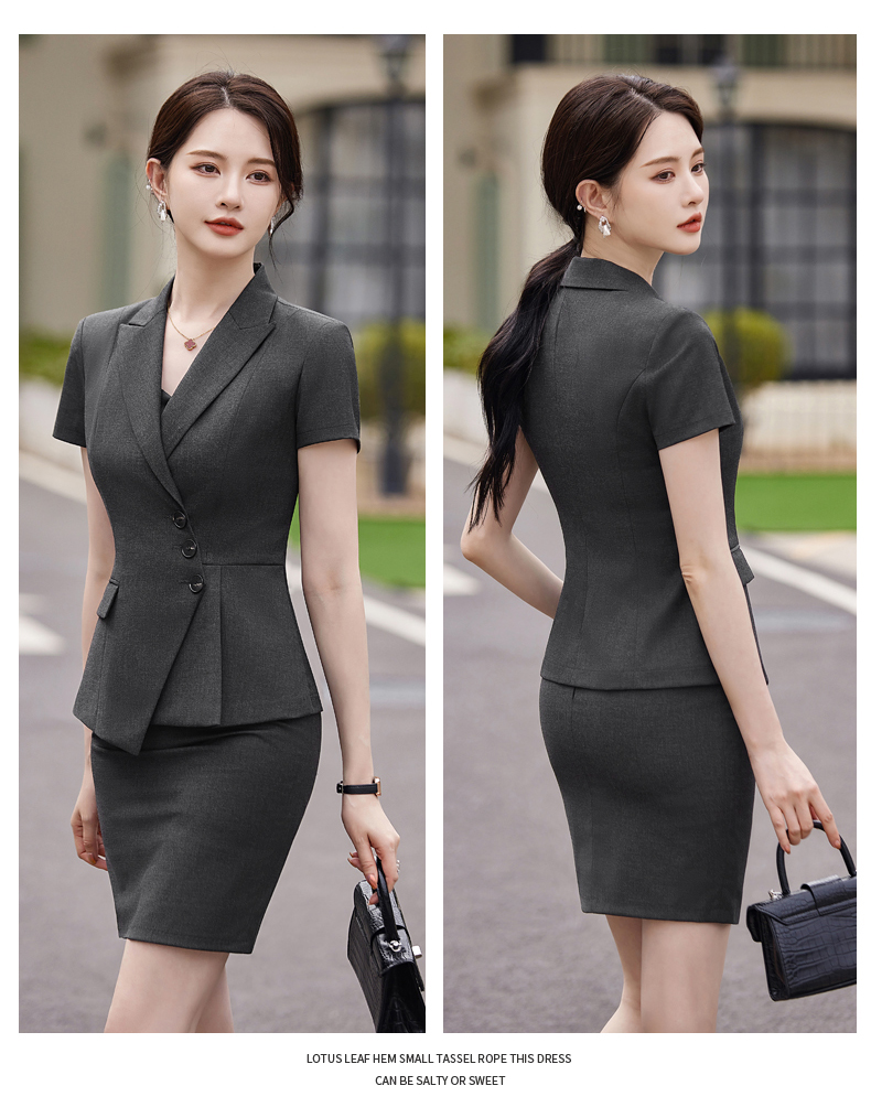 Waist design business commuter suit jacket 114-3023