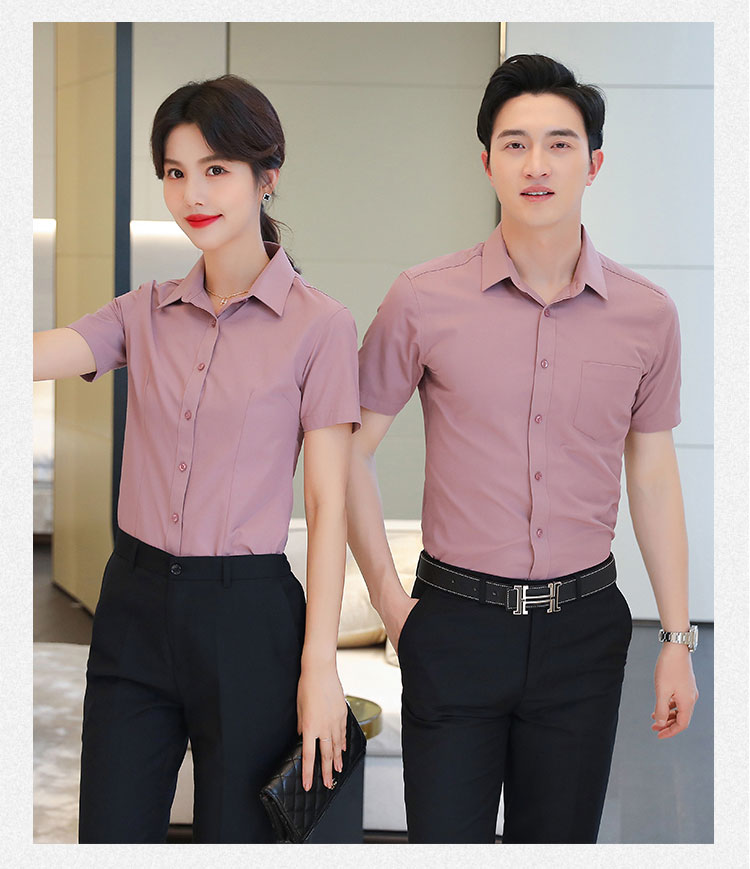 Coarse grain professional men short-sleeved shirt 111-981 men short-sleeved shirt