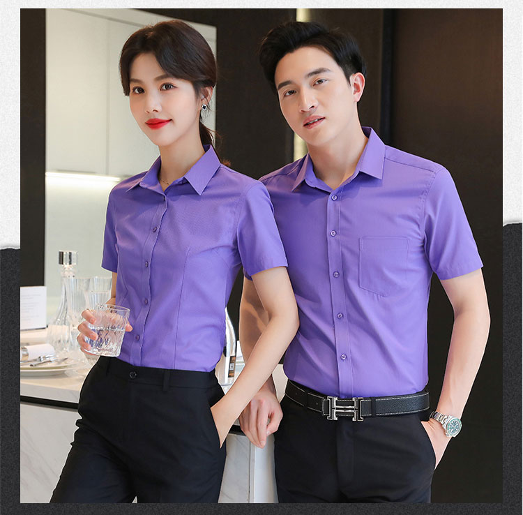 Coarse grain professional men short-sleeved shirt 111-981 men short-sleeved shirt