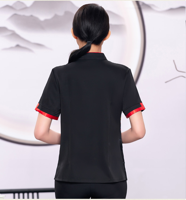 National style waiter work clothes top + apron H19-L011