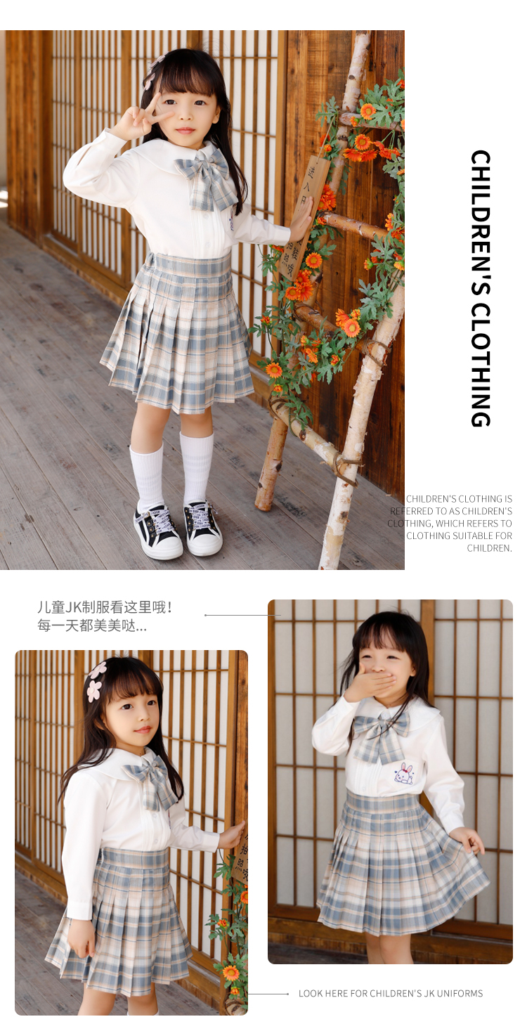 Japanese JK uniform children school uniform short skirt female model 150-M030 (including bow tie)