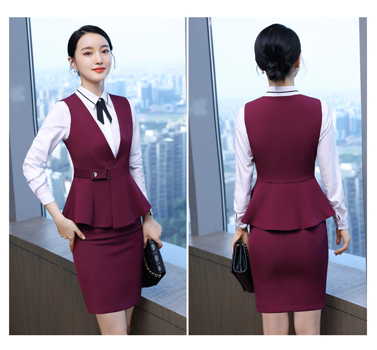 Temperament workplace ruffle hem professional wear female vest DL1-A80 vest female