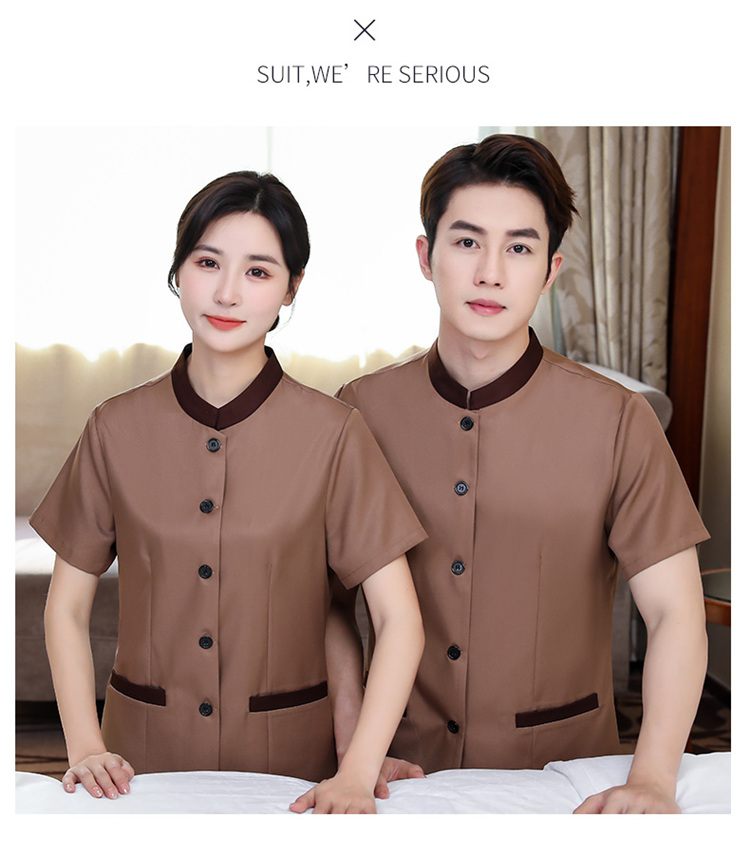 Zhibao cleaning work clothes short-sleeved top H14-030-032