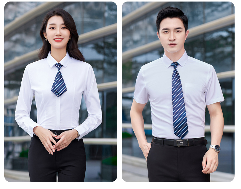 Bamboo fiber business long-sleeved shirt for men and women 81-696 long-sleeved women