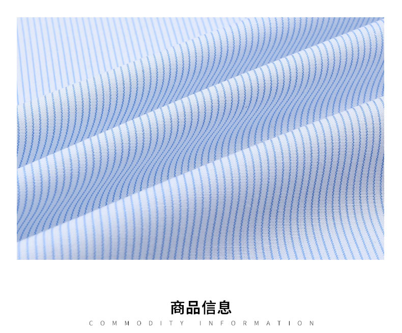 Pinstripe professional short-sleeved shirt couple style 81-8230 long-sleeved men style