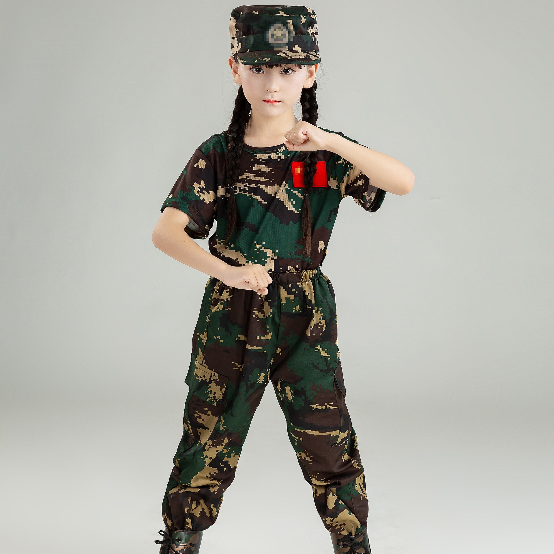 Children camouflage uniforms for primary and secondary school students summer camp military training uniforms B09-JT-56