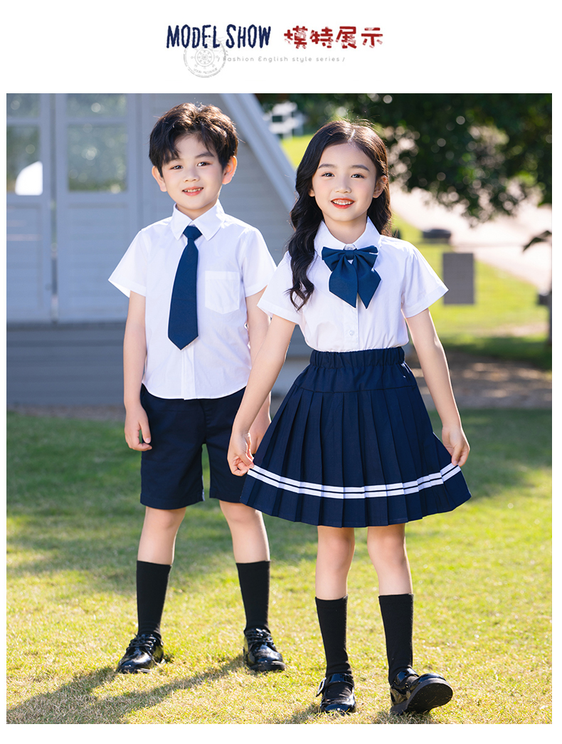 British style campus primary school student uniform summer casual shorts D11-2219