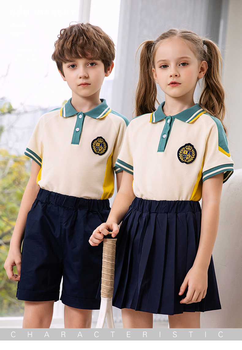 British style elementary school student college sports school uniform short-sleeved suit 215-853