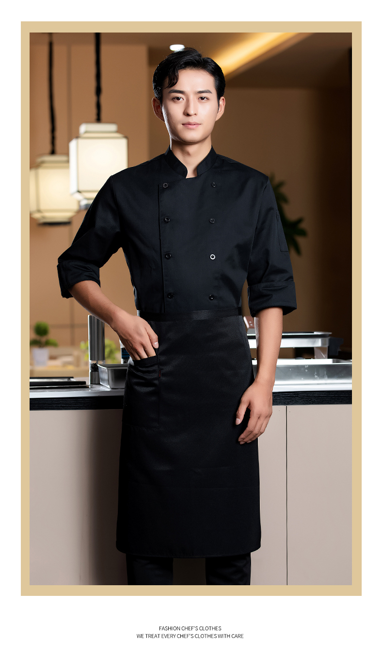 New White Deer 3/4 Sleeve Chef Uniform Top H02-22608