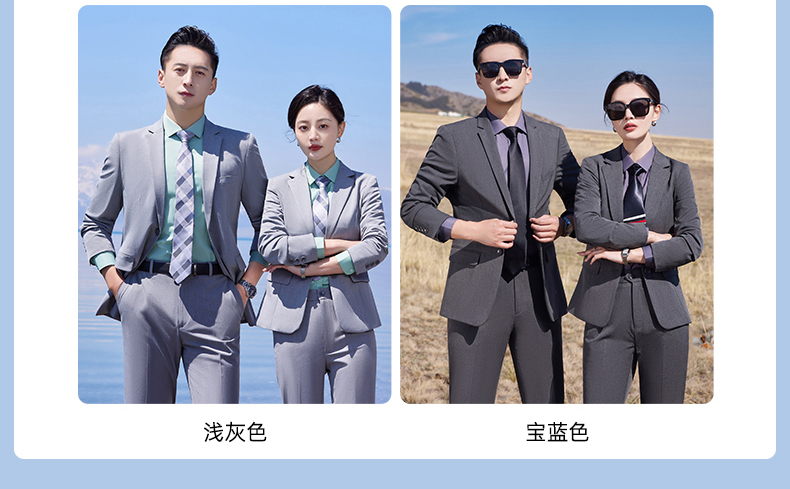 400g color-spun four-sided stretch casual two-button suit jacket 129-6388 double-button jacket for women