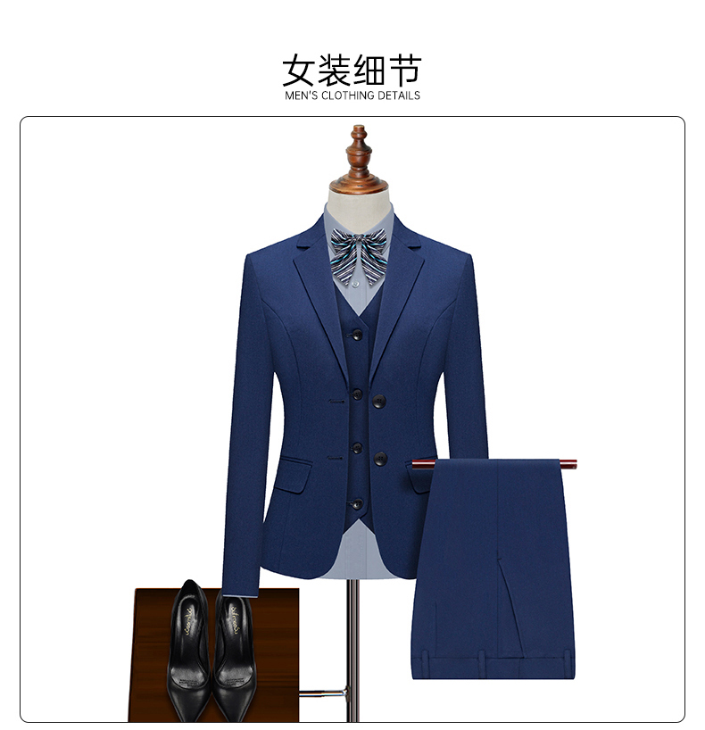 400g color-spun four-sided stretch casual two-button suit jacket 129-6388 double-button jacket for women