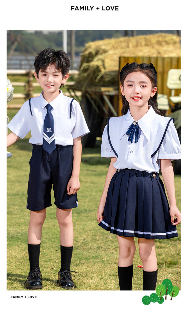 Breathable and skin-friendly British style sports version school uniform suit 894-2410