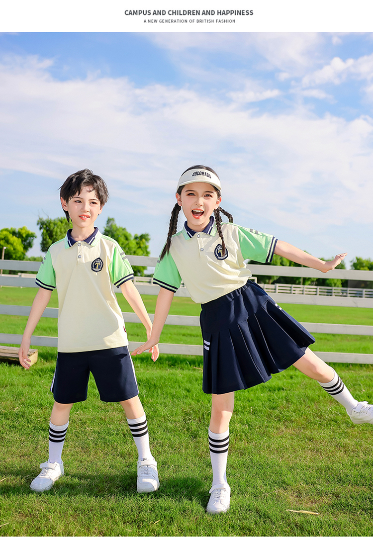 Summer elementary and middle school uniforms for children sports suits 894-2465-5