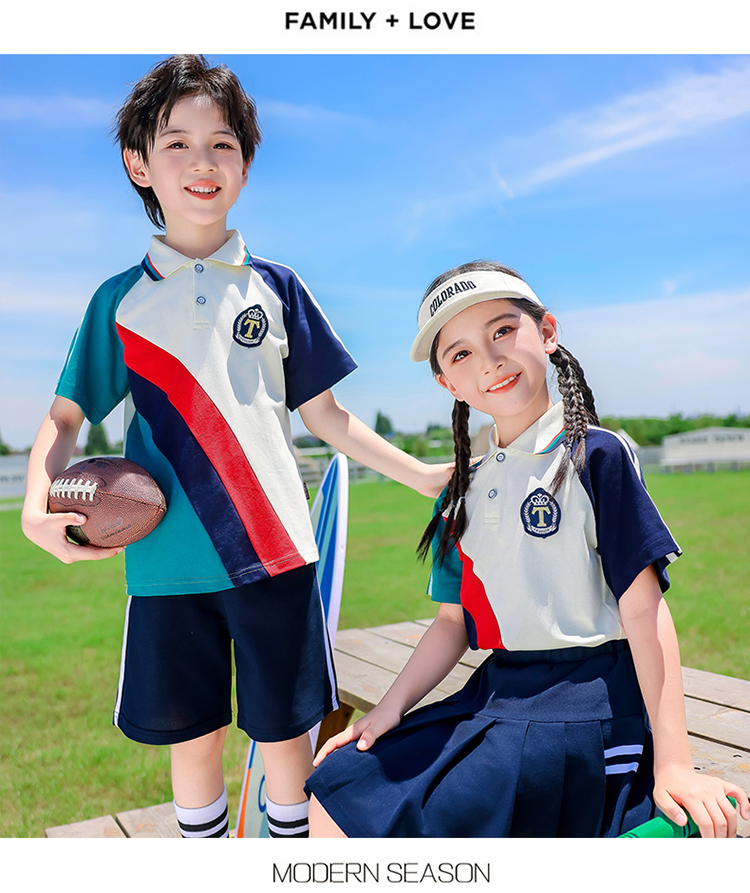 Summer elementary and middle school uniform children sports tops 894-2472-1