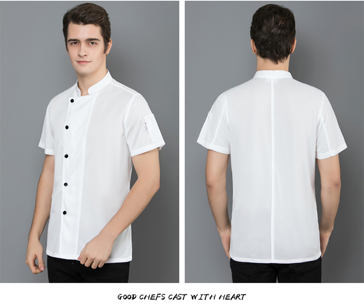 Hotel catering kitchen full breathable mesh chef uniform top H02-8812-8813