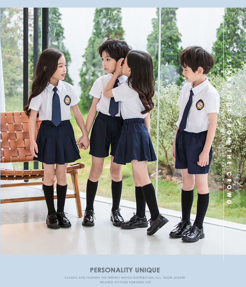 College style kindergarten uniform short-sleeved suit 455-8130