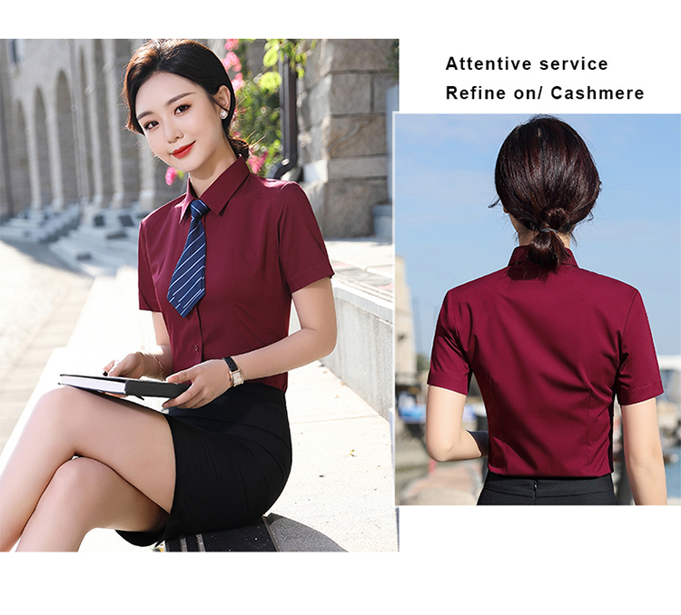 Professional business short-sleeved shirt for men and women DJ1-8390 short-sleeved shirt