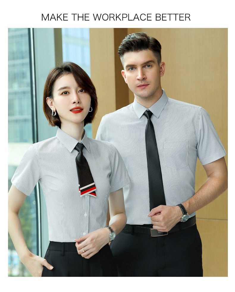 Business formal slim fit men short-sleeved shirt DZ1-8708 short-sleeved shirt men