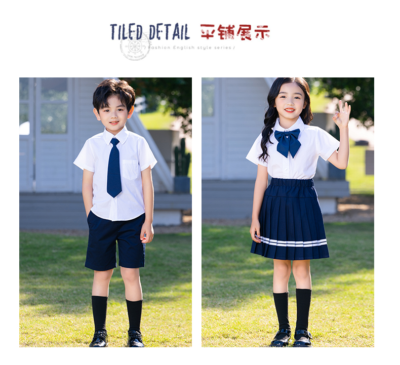 British style campus primary school student uniform summer casual shorts D11-2219