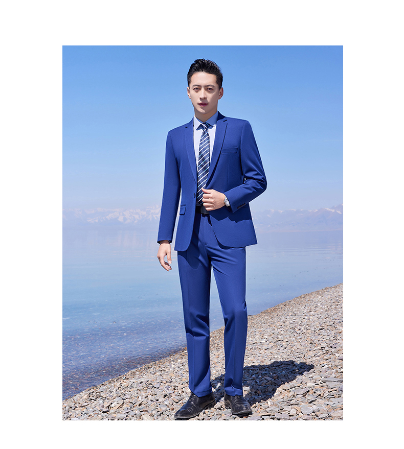 400g color-spun four-sided stretch casual one-button suit jacket 129-6388 single-button jacket for men