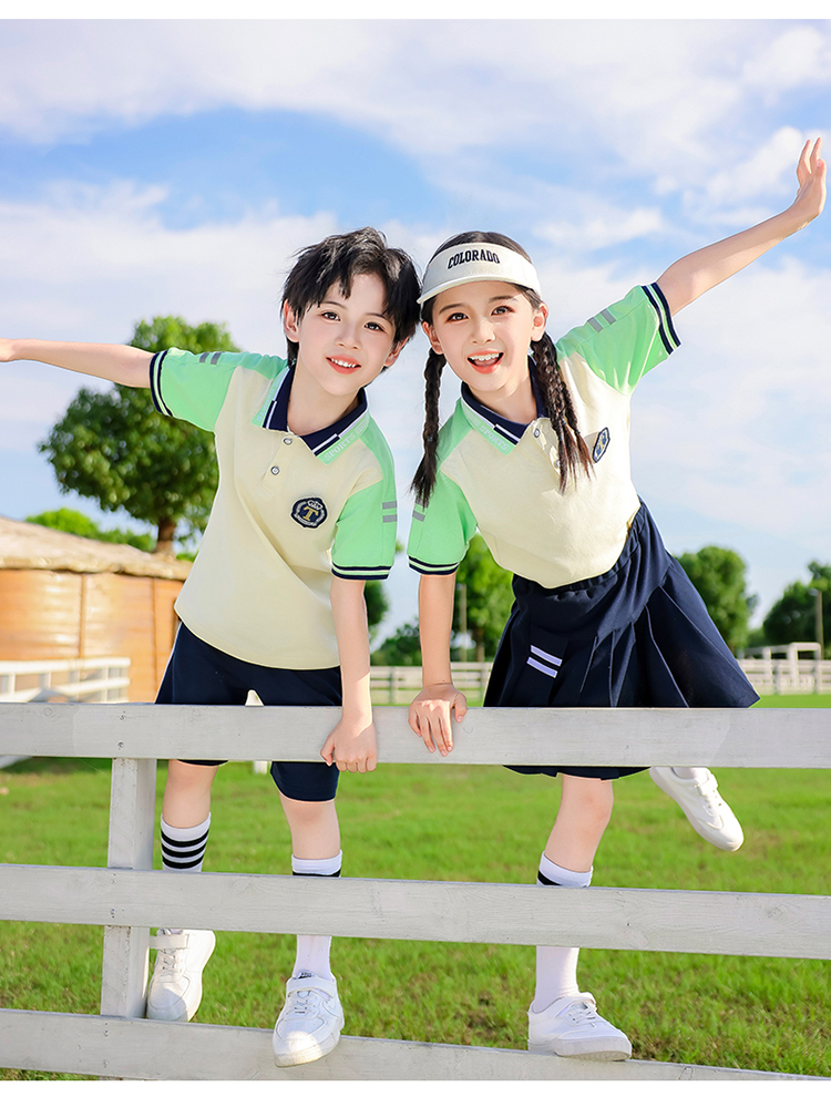 Summer elementary and middle school uniforms for children sports suits 894-2465-5